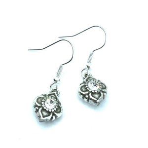Brighton Alcazar Crystal Flourish Custom Silver Earrings